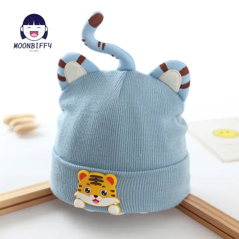 0-12Month Cartoon Animal Tiger Beanie Hat for Newborn Baby Hats Toddler Infant Knitted Hat Kids Girl Boy Winter Warm Bonnet