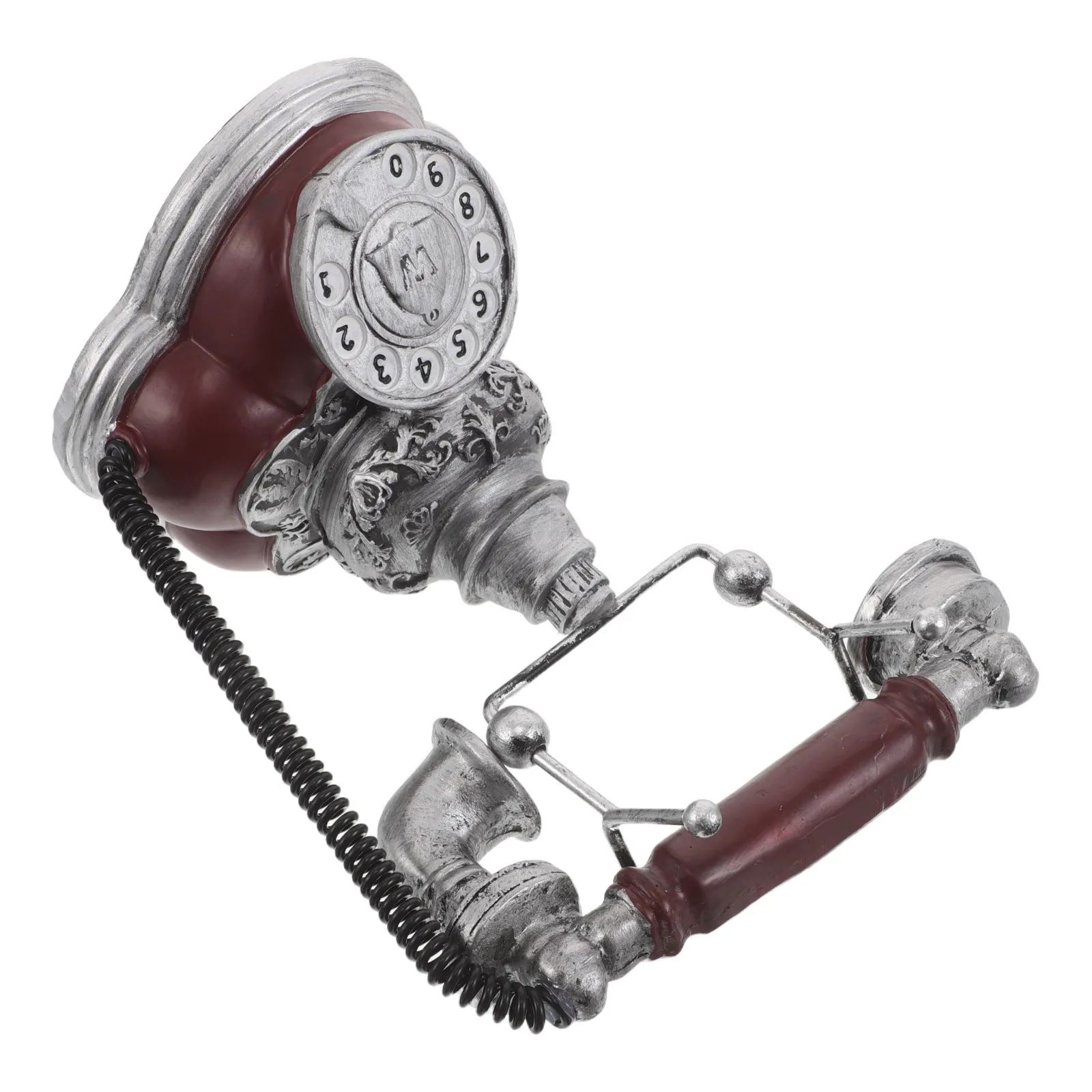 

Vintage Resin Decorative Telephone Retro Landline Phone Ornament for Living Room Office Bookshelf Aesthetic Vintage Telephone