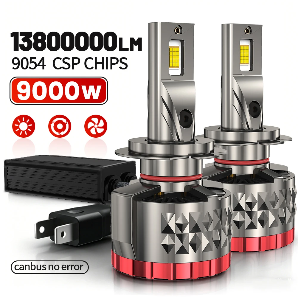 

H7 H4 H11 High Power LED CANBUS Headlights Bulb 13800000LM Super Bright H9 HB3 9005 HB4 9006 Automobile Led Light Diode Lamp 12V