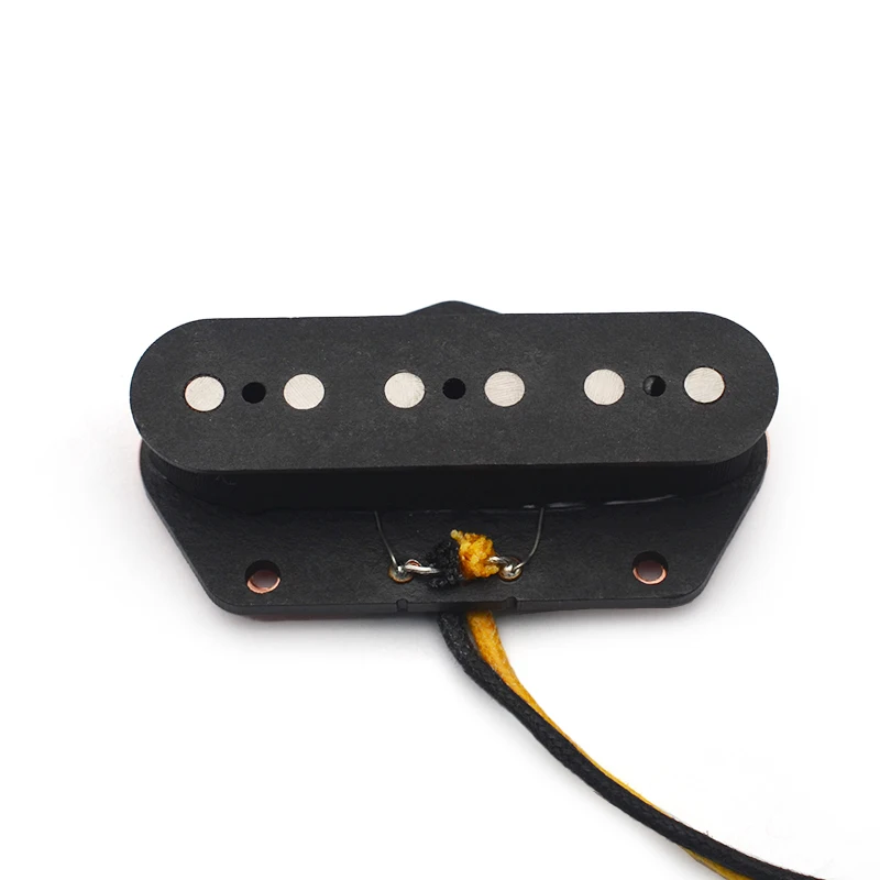 Alnico 5 TL Bridge Pickup Fiber Bobbin with Cloth Cable TL Bridge Pickup Black Guitar Parts