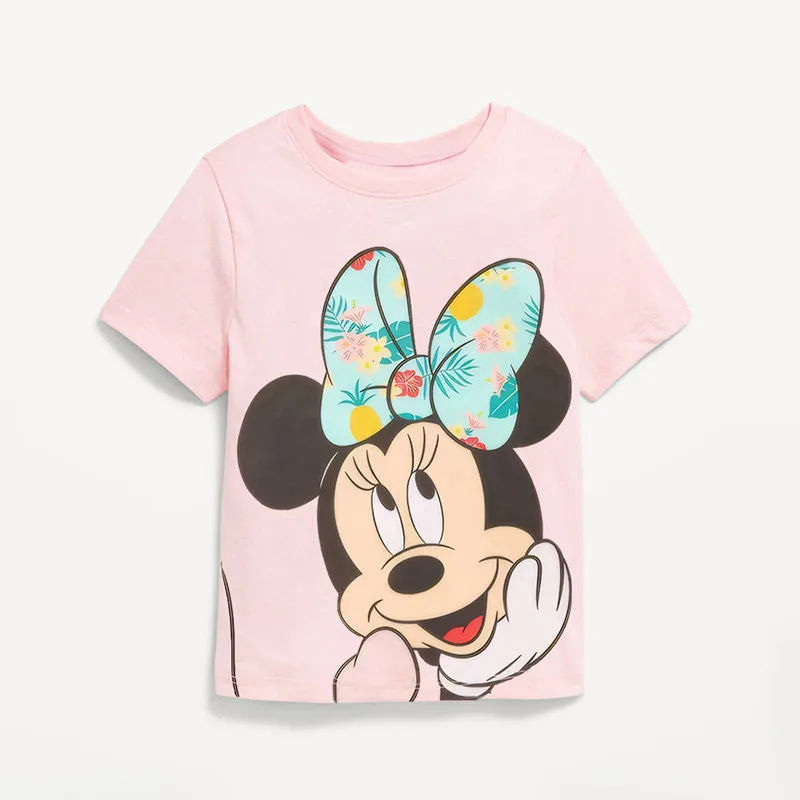 Disney Children Mickey Mouse Tee Cotton Short Sleeve Top Summer Kids Boys Girls Clothing