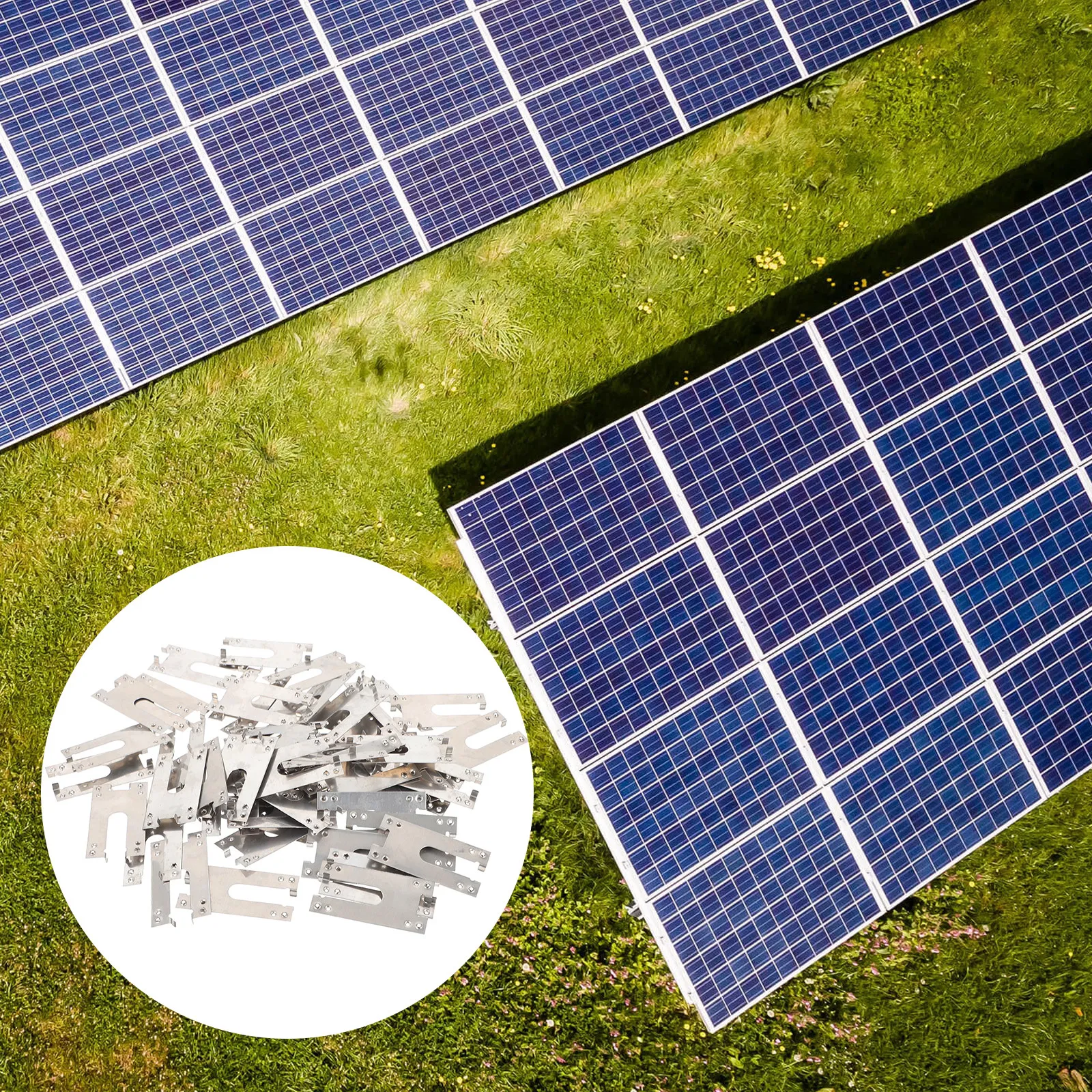 

50Pcs Photovoltaic Grounding Conductive Gasket High-Durability Stainless Steel Flexible Ground Gasket Tool