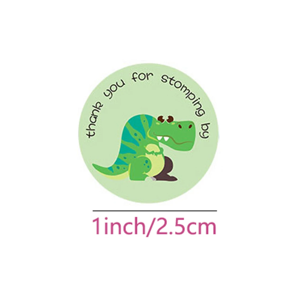 100-500Pcs Round Dinosaur Children Reward Stickers Cute Toy Tags Gift Decoration Sealing Label Stationery Supplies Stickers