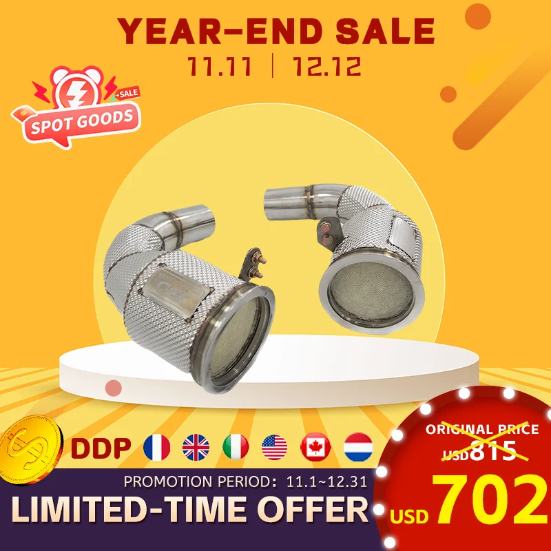 

HMD 11.11 Catless/200 Cell High Flow Cat Downpipe for Porsche 911 992 Performance Gain, Deeper Sound, Sports Exhaust