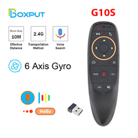 G10S Air Mouse 2.4G Mini Wireless with Gyroscope IR Learning Voice Remote Remote for H96 MAX X88 PRO X96 MAX Android TV Box HK1