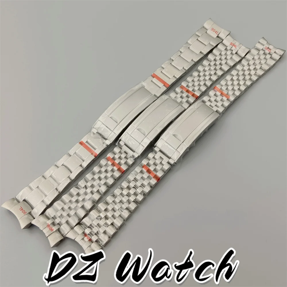 

DZ 20 мм серебристый браслет для часов подходит для корпуса 40 мм из твердой нержавеющей стали 904L ремешок для часов складная пряжка скользящий ремешок