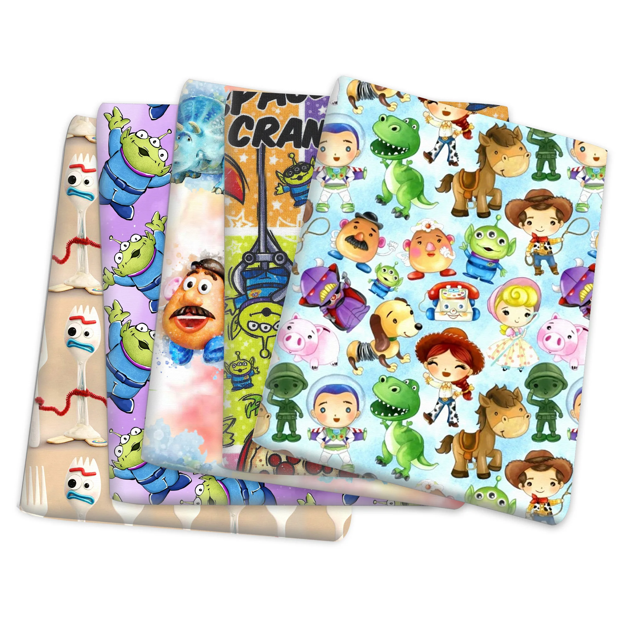 

50*145cm Disney Toy Story Polyester Cotton/Pure Cotton Fabric Tissue Sewing Quilting Needlework Material Curtain DIY Bag Cloth