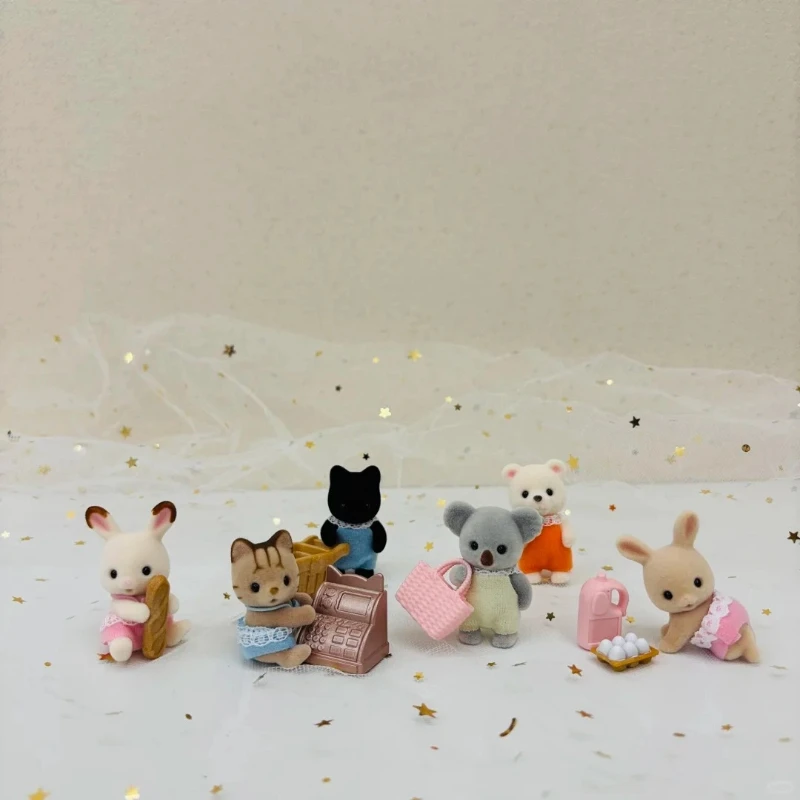 Sylvanian Families Calico Critters Fille Enfants Jouets Miniature Poupée Anime Figrues Sacs Aveugles Jouets Pour Enfants Bébé Série Shopping
