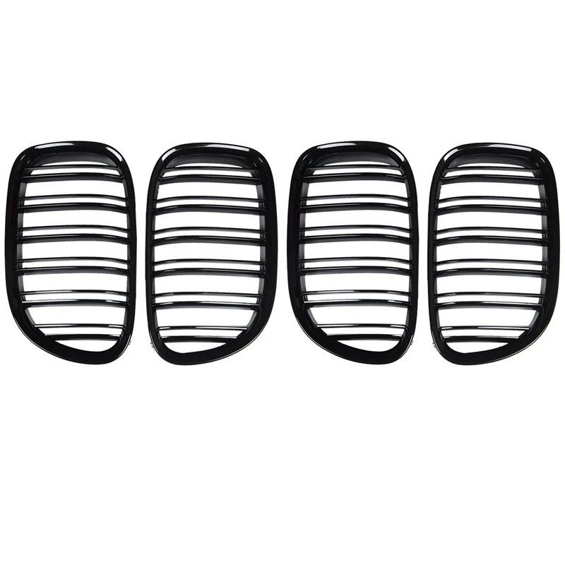 

2X Grill Grille Gloss Black Kidney Sport For BMW F01 F02 7-SERIES 730D 740D 750D