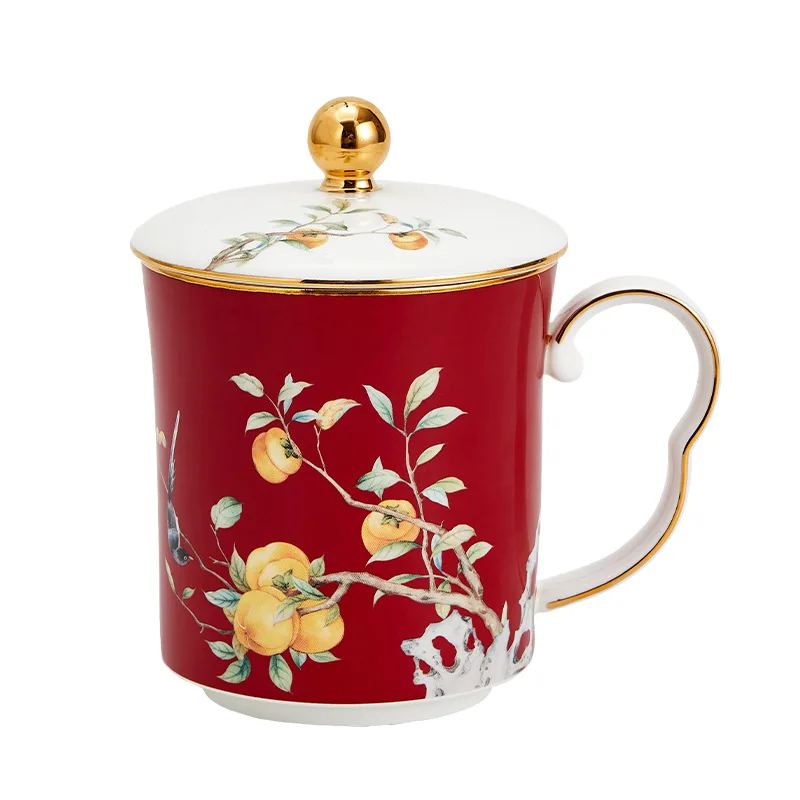 

Bone china ceramic cup, covered with high value, souvenir gift