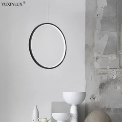 Lampade a sospensione a LED bianche minimaliste in oro nero per sala da pranzo camera da letto cucina apparecchio per interni lampadari a sospensione in stile nordico