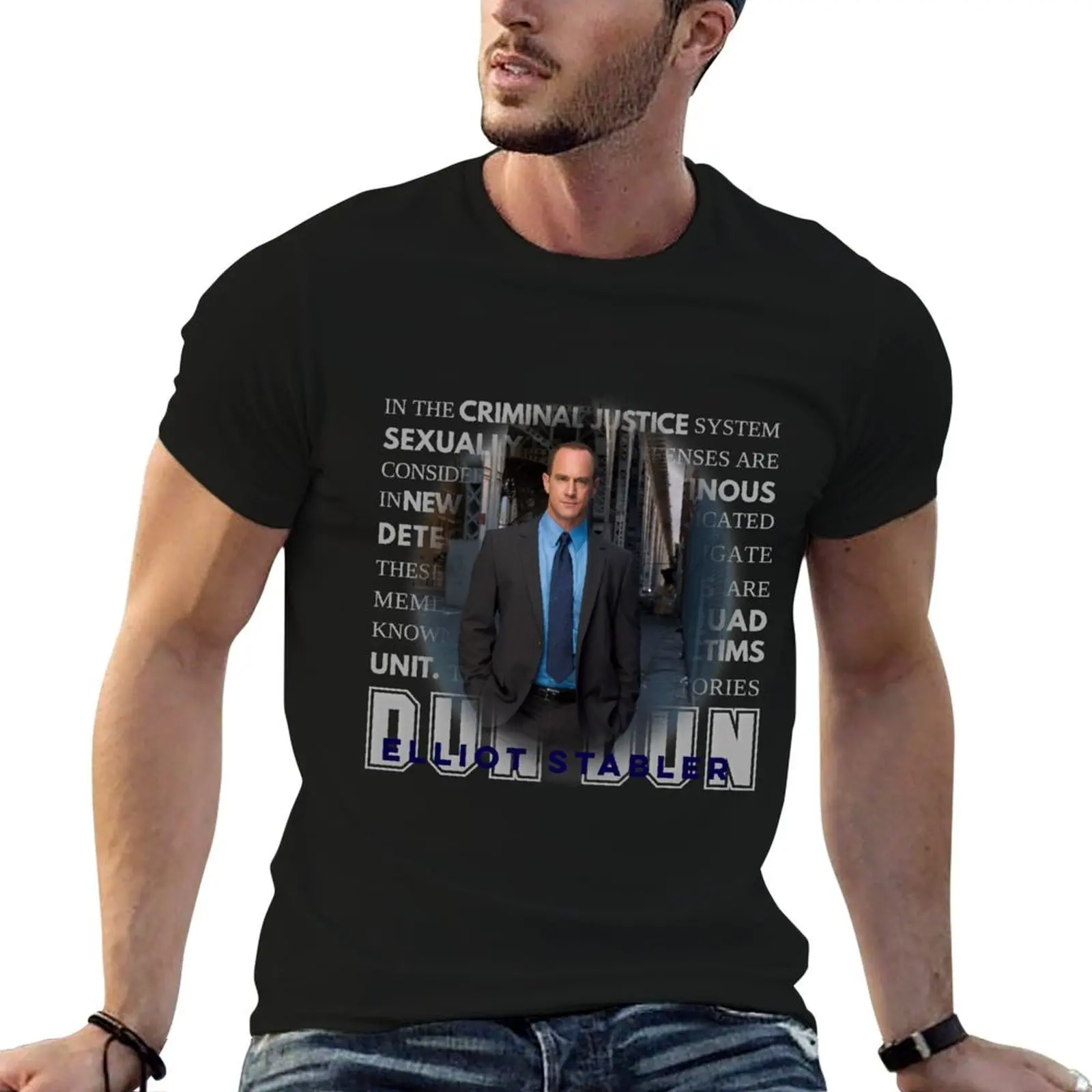 Elliot Stabler T-Shirt sweat oversizeds oversized plus size men clothing