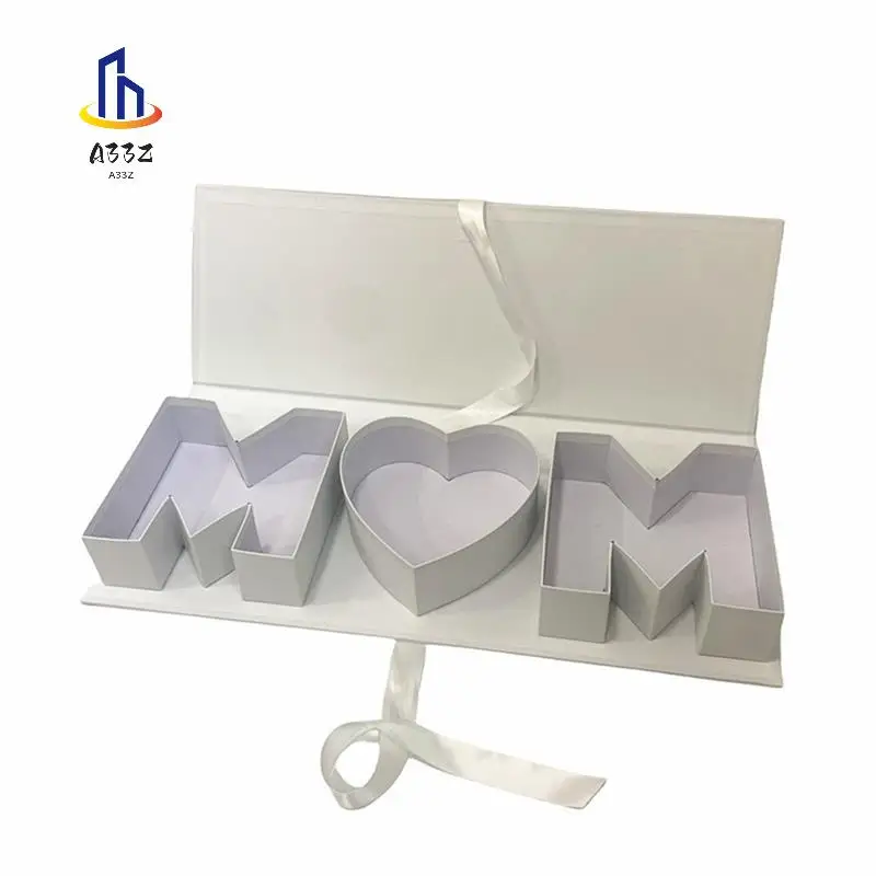 

A33Z-Цветочная коробка ко Дню матери, пустая подарочная коробка с цветами, заполняемая упаковка, картонная подарочная коробка в форме мамы на цветок на день матери