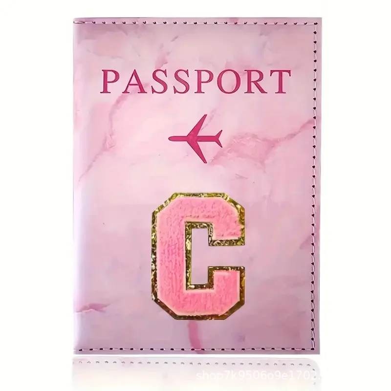 Pink PU Leather Passport Holder with Embroidery Label, Ticket & ID Credit Card Holder Cover, Travel Accessories view 6