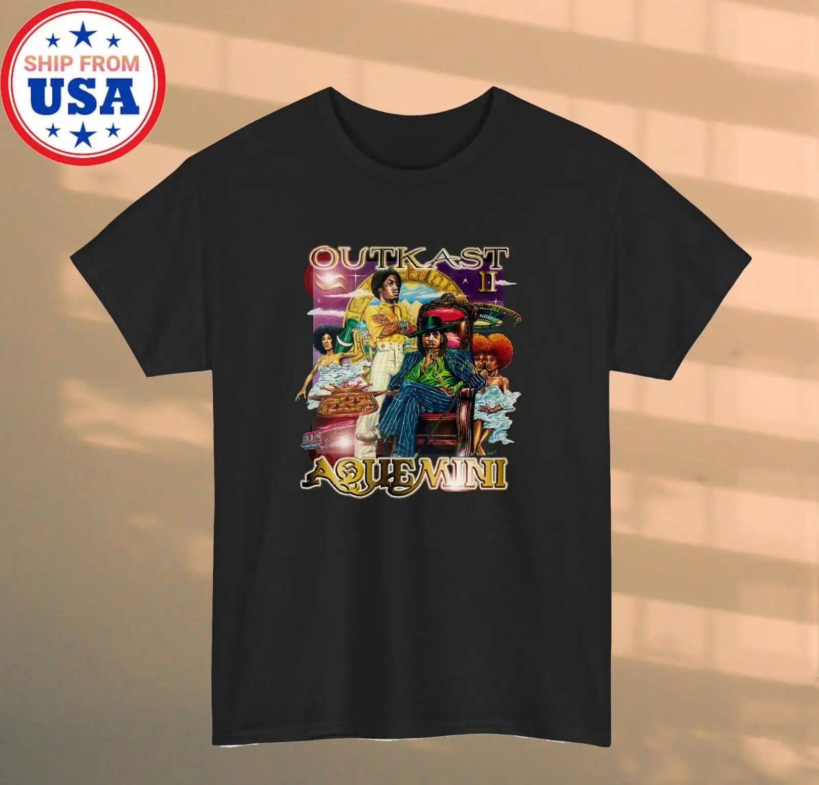 Мужская черная футболка Outkast Aquemini, размер S-5XL