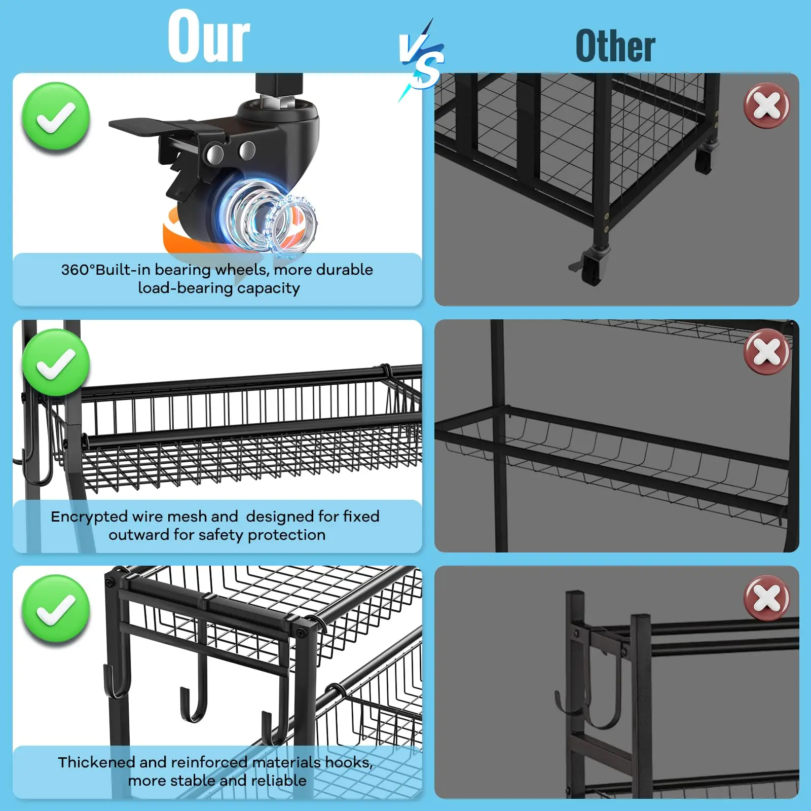 رف تخزين كرة المرآب المنظم للمعدات الرياضية مع خطافات سلة وعربة دوارة لتخزين المعدات الرياضية