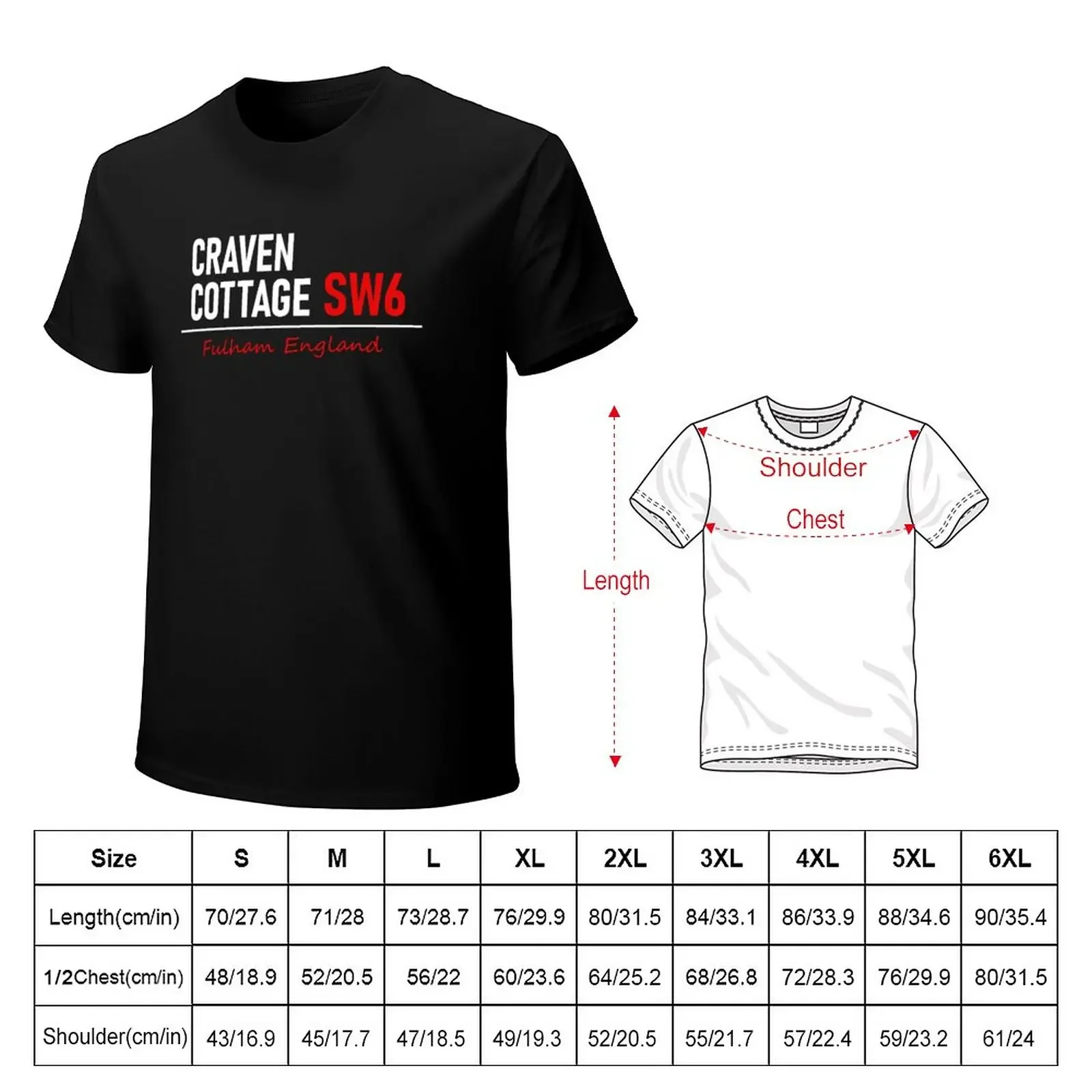 Craven Cottage - Fulham T-Shirt anime clothes customs design your own cute clothes clothes for men