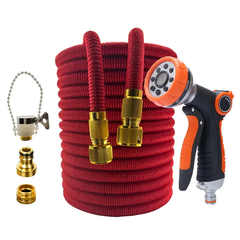 

Садовый расширяемый шланг 7,5-30 м, многофункциональный, высокого давления, с регулируемым распылителем, набор для полива сада, инструмент для орошения