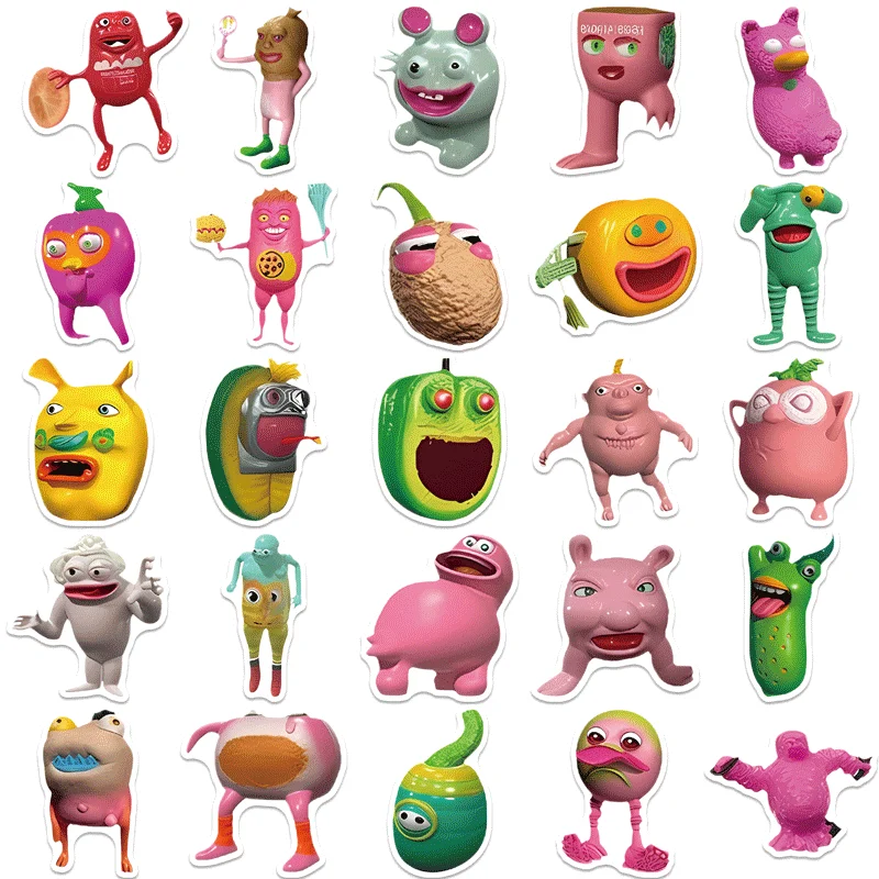 50PCS Strange Funny Fruit INS Stickers Vintage For Decor DIY Kids Notebook Luggage Motorcycle Laptop Refrigerator Decal Toys