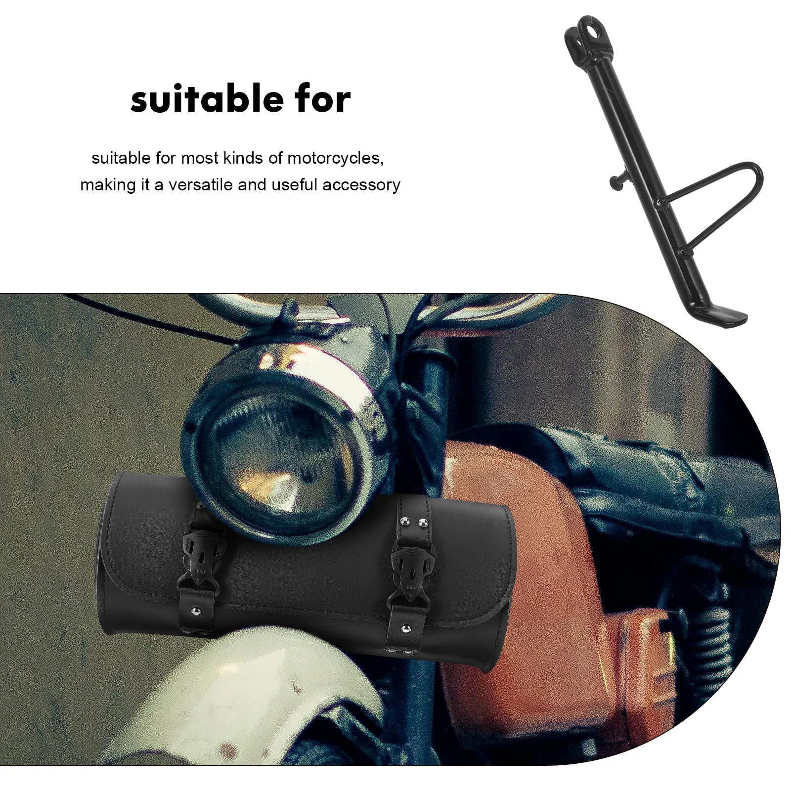 

Motorcycle Tripod Motorbike Side Stand Kick Metal Kickstand Electric Car for Iron Scooter Bracket