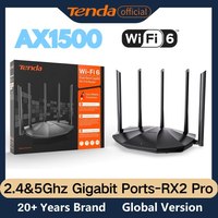 Tenda WIFI6 Router AX1500 Gigabit Wireless Router Signal Amplifier 2.4G 5GHz Beamforming Parental Control Guest Network Repeater