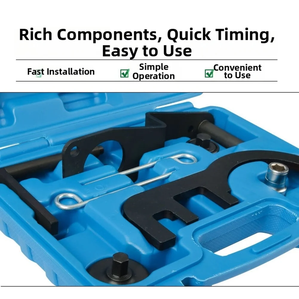 

Camshaft Crank Set Engine Timing Tool Quick Installation Sturdy Plastic Case Compact Tool Storage Case Timing Tool Kit