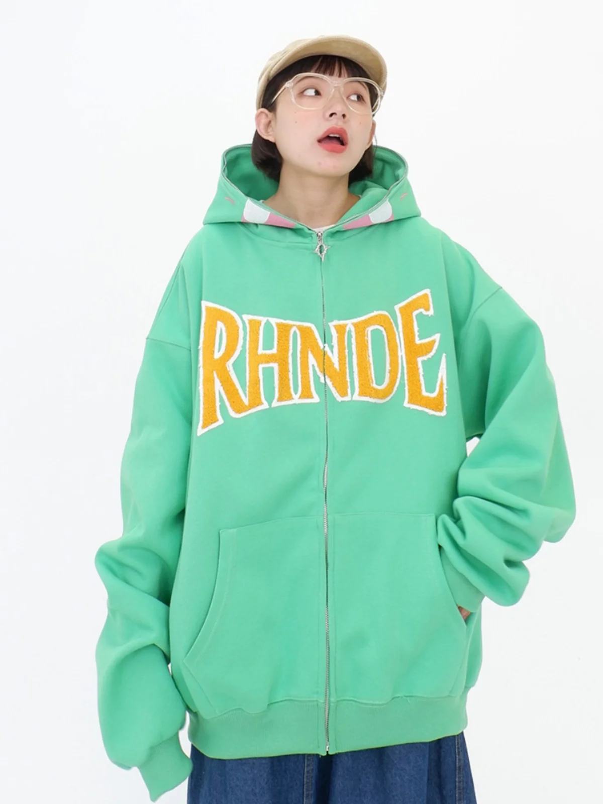 Sudaderas de dinosaurio de dibujos animados para mujer, cárdigan de corte holgado, abrigo Retro divertido para niños, sudaderas con capucha de tendencia, otoño e invierno, 2023