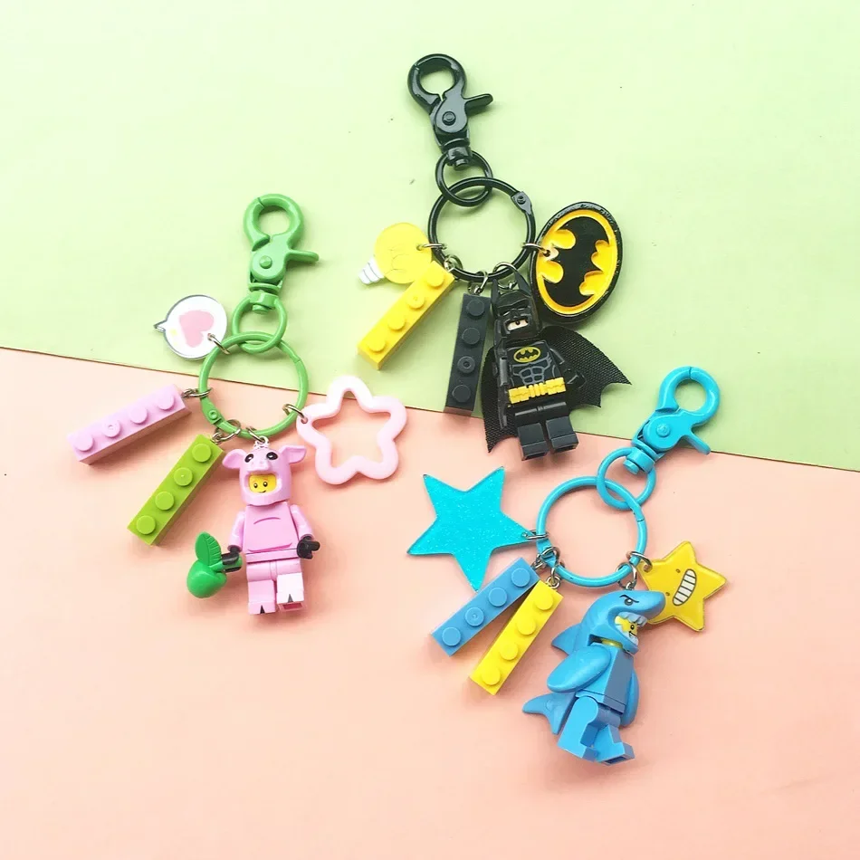 Marvel Batman Doll Keychain Cartoon Cute Pendant Car Key Rings on the Phone Couple School Bag Pendants Accessories Gift