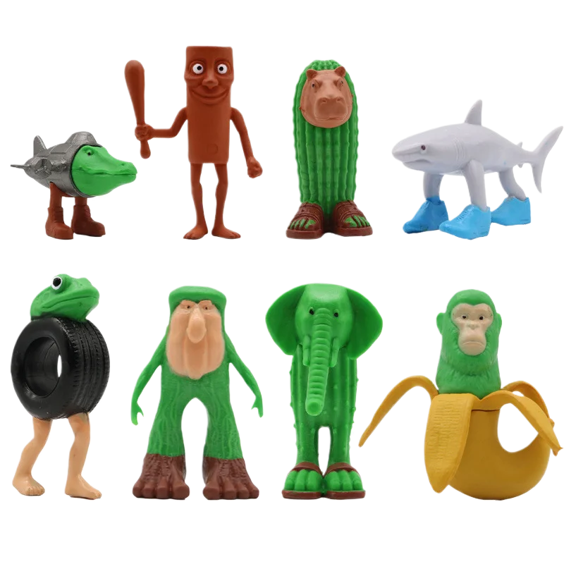 

8PCS Set Game Figure Tung Sahur Tralalero Tralala Bombardino Crocodilo LiriLi Action Figure Model for Fans Collections