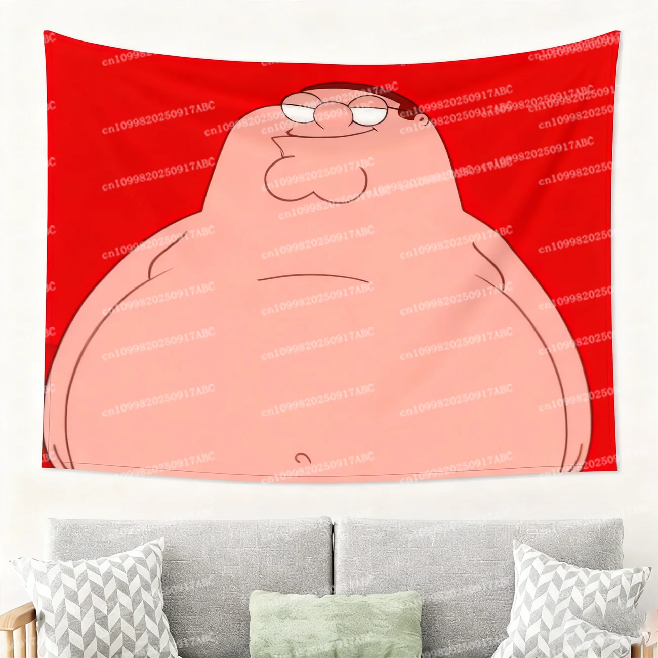 نسيج شخصية بيتر غريفين للتعليق على الحائط، ديكور منزلي خفيف الوزن لغرفة النوم وغرفة المعيشة والمكتب والحفلات المنزلية