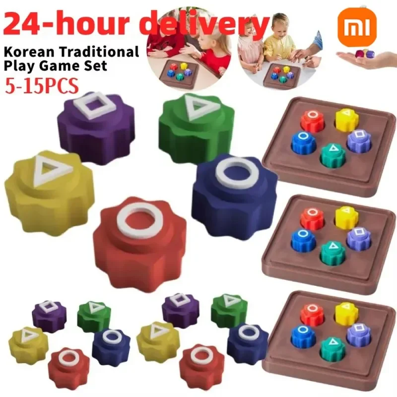 Xiaomi 5/15 Dice Gonggi Jack Stone Pebbles Set Funny Gonggi Korean-Game Traditional Play Game Coordination Training Board Games