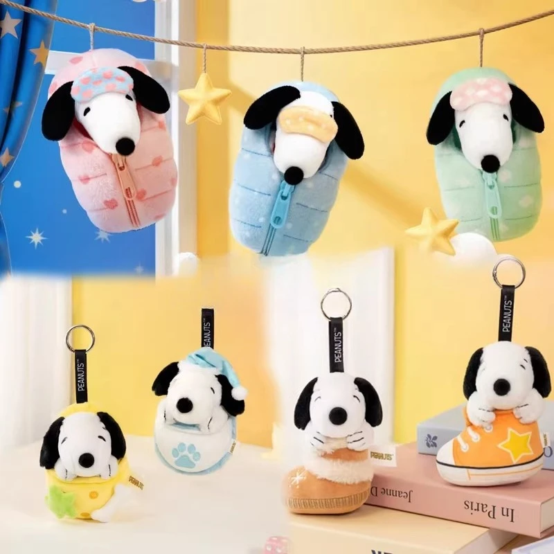 

Snoopy Cozy Home Series Pendant Cute Cartoon Keychain Hanging Ornament Collection Warm Style Bag Charm Backpack Decoration Gift
