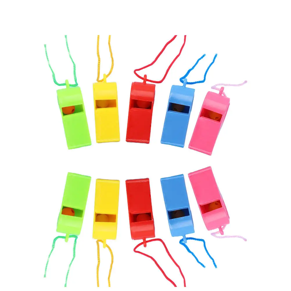 

24Pcs Plastic Whistles Colorful Referee Cheering Sports Party Festival Plastic Whistles