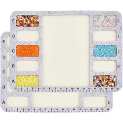 2 ชิ้น Felt Beading Mat สี่เหลี่ยมผืนผ้า Felt การออกแบบลูกปัดบอร์ดเซนติเมตรตัวอักษรขนาดลูกปัดถาดลูกปัดสําหรับศิลปะหัตถกรรม