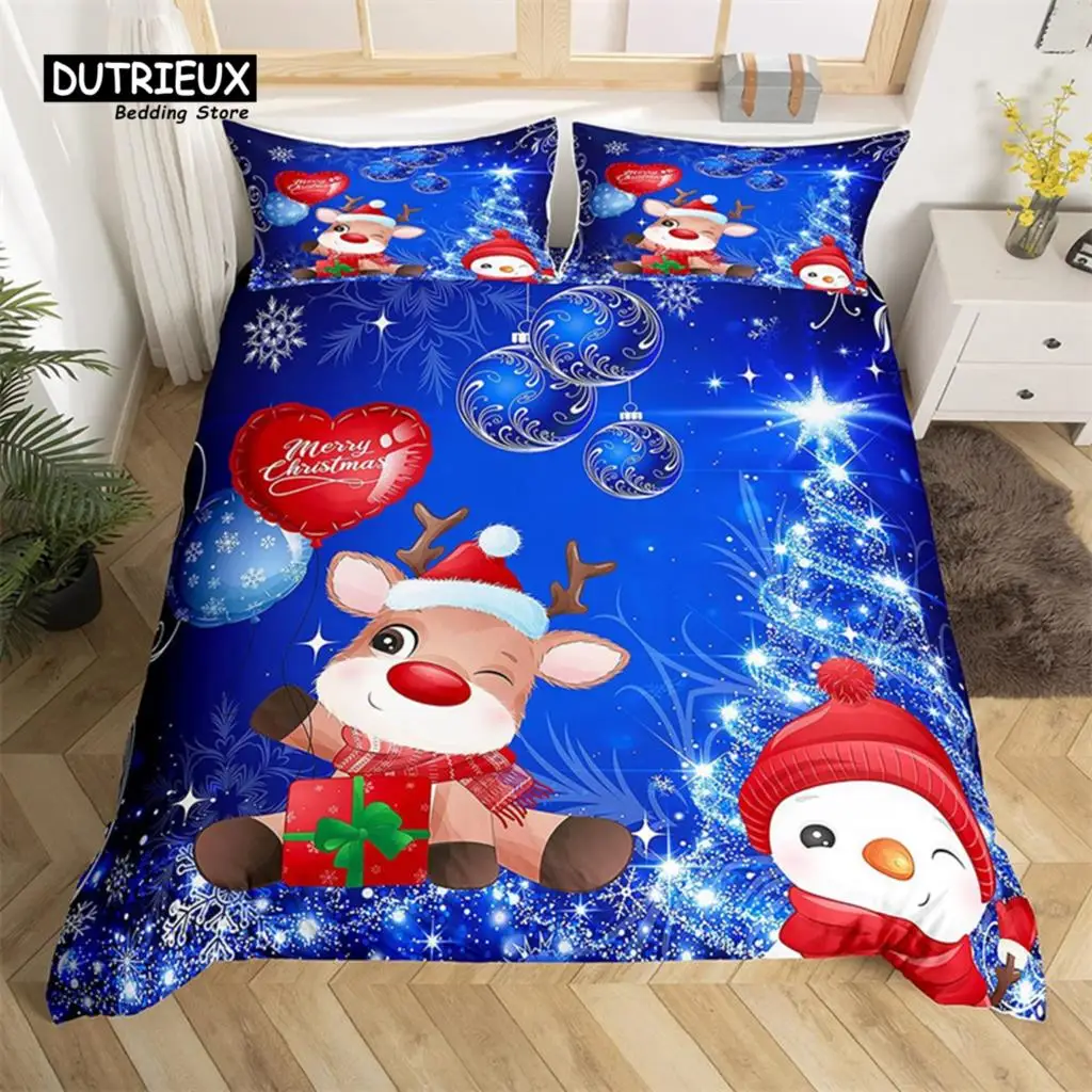 Christmas Tree Duvet Cover Set, Christmas Theme Bedding Set, Soft Comfortable Breathable Duvet Cover, For Bedroom Guest Room