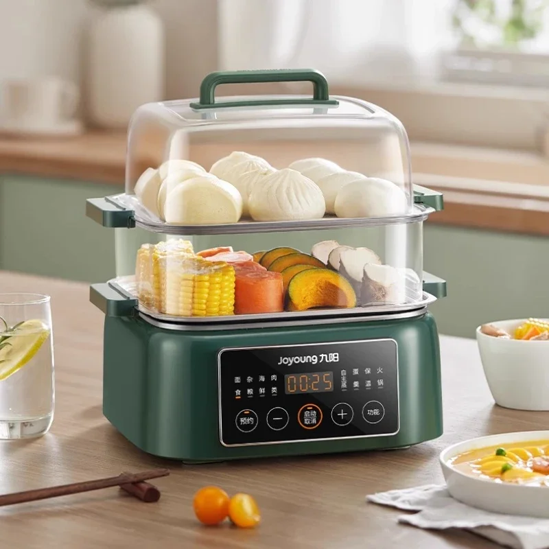 

Electric steamer household multi-functional three-layer electric steamer cooking integrated large-capacity new style