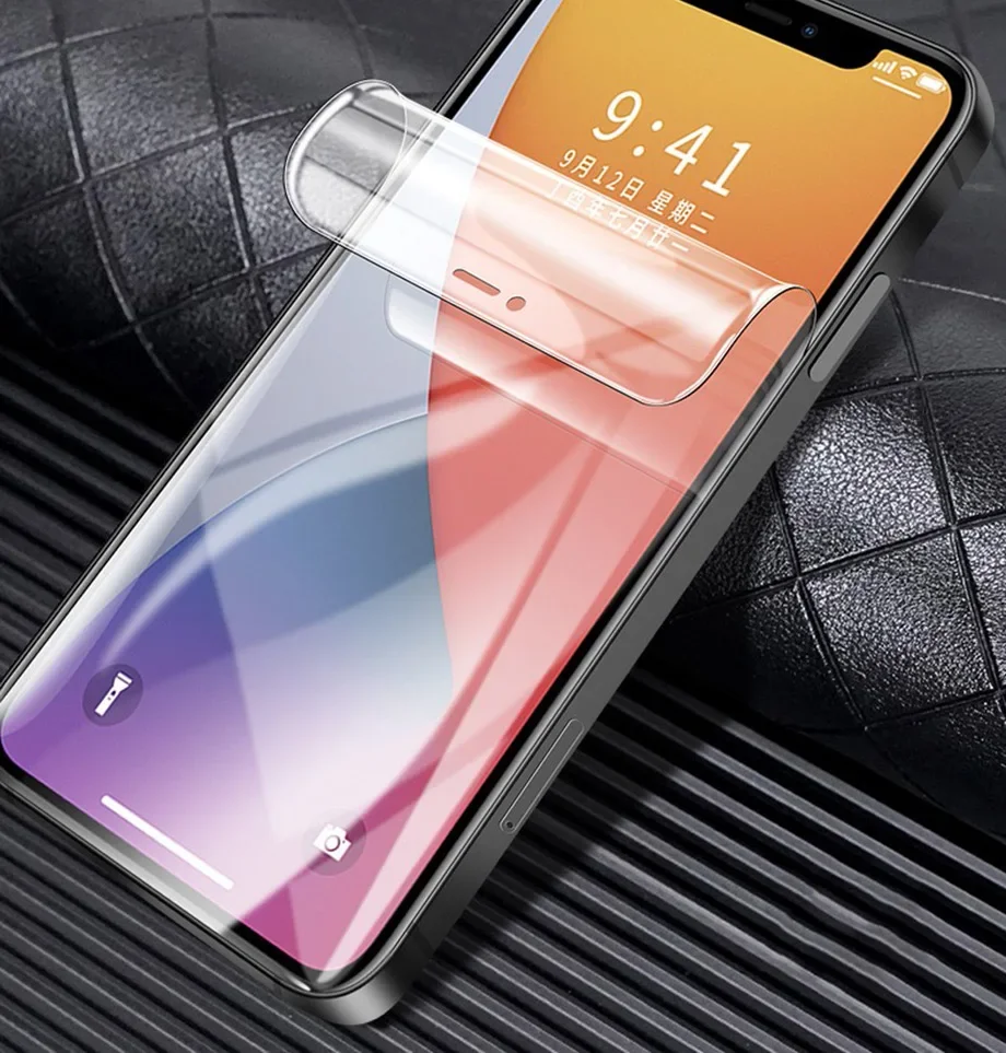 5 Stück Hydrogel-Folie für iPhone 14, 13, 12, 11, 15, 18 Pro Max, 8, 16 Plus, vollständige Displayschutzfolie für iPhone 13 Mini, X, XS MAX. – Detail 12