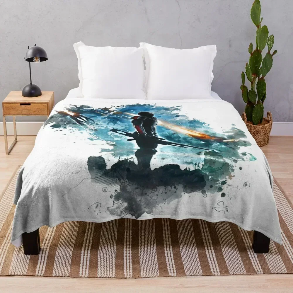 

Mass Effect Throw Blanket Warm Comfortable Blanket for Office Napping