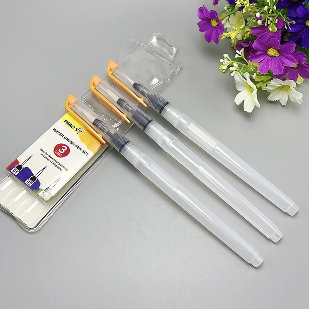 

6Pcs Water Soluble Colored Pencils Compatible Water Brush Pen Smooth Blend for Watercolor Art Squeeze Control Easy Rinse
