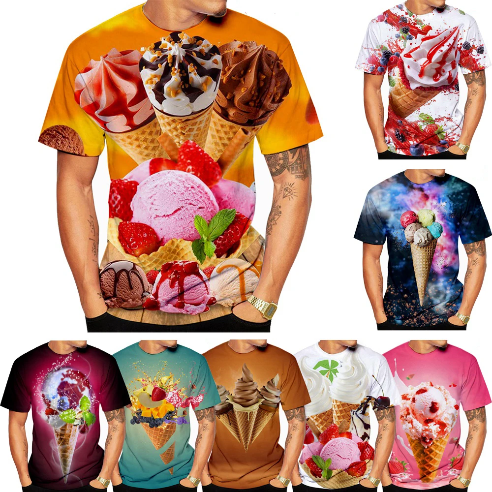 Summer Popular Ice Cream T-shirt Food T Shirt