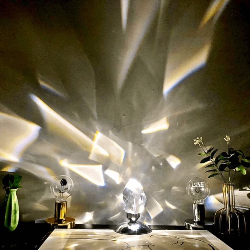 Lampada da tavolo con diamanti in cristallo 16 colori che cambiano lampada da Bar USB luce notturna a distanza atmosfera romantica luce da comodino per la decorazione domestica