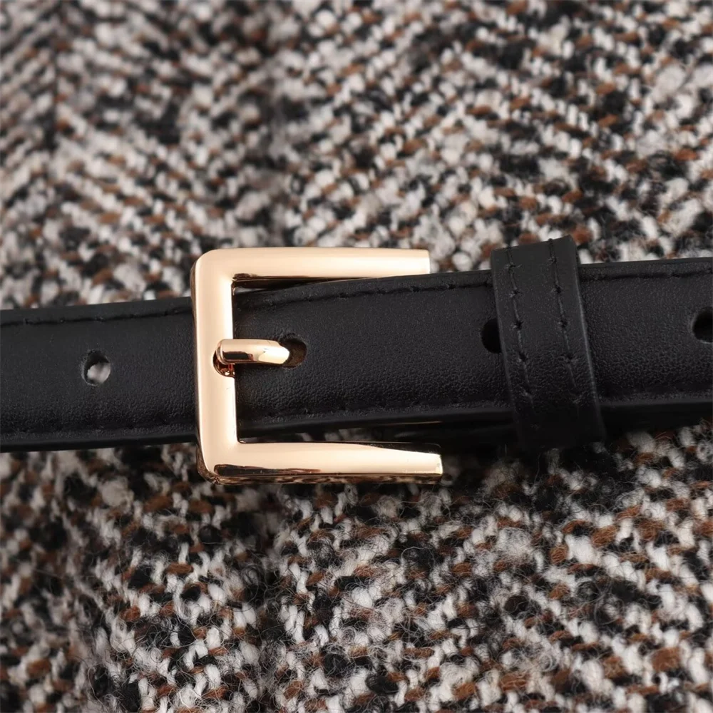 BM&MD&ZA 2024 Autunno Nuovo Stile di Abbigliamento da Donna Pendolarismo Tempo Libero Moda con Cintura Diagonale Cappotto a Vita Allentata