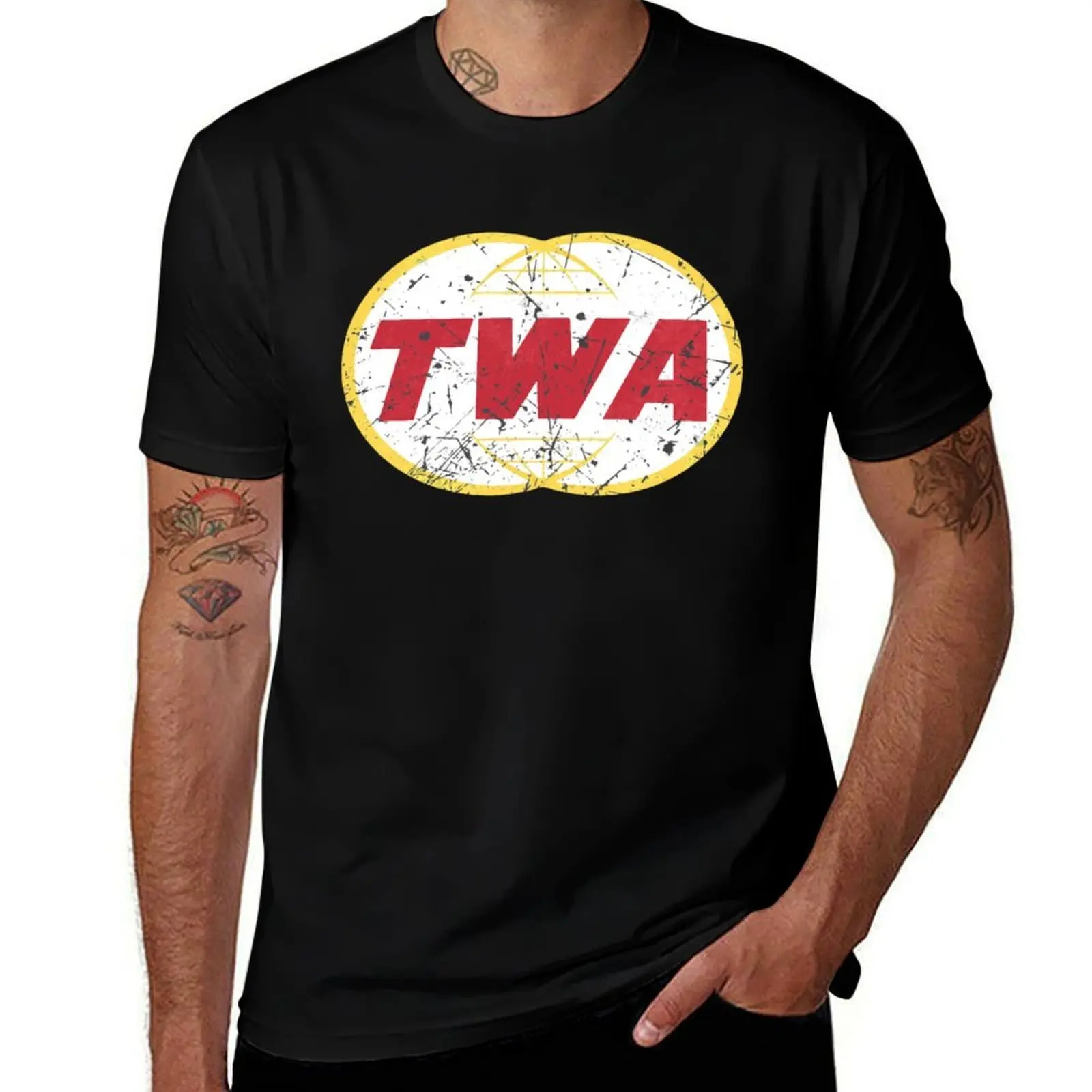 Twa Aviation T-Shirt Work Utility Casual Tee Shirt