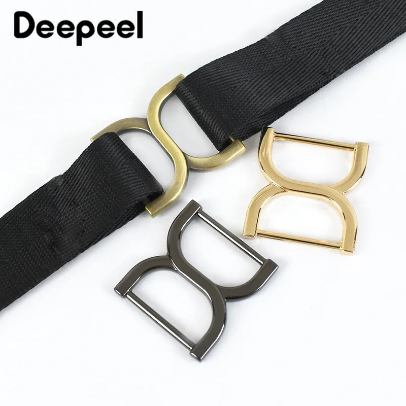 

Deepeel 25mm Bag Strap Adjuster Buckles Handbag Metal Ring Connector Hook Clasp For Webbing DIY Hardware Craft Accessoriess