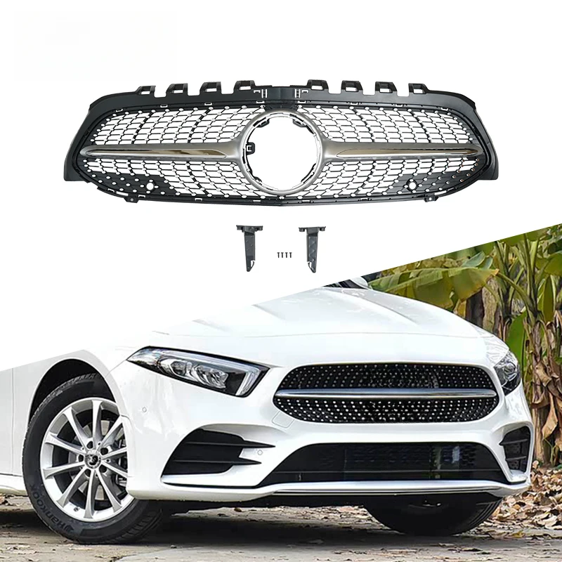 

Auto Front Bumper Mesh Grille W177 2018+ Hatchback Sedan A180 A200 A220 A250 C118 X118 Parts