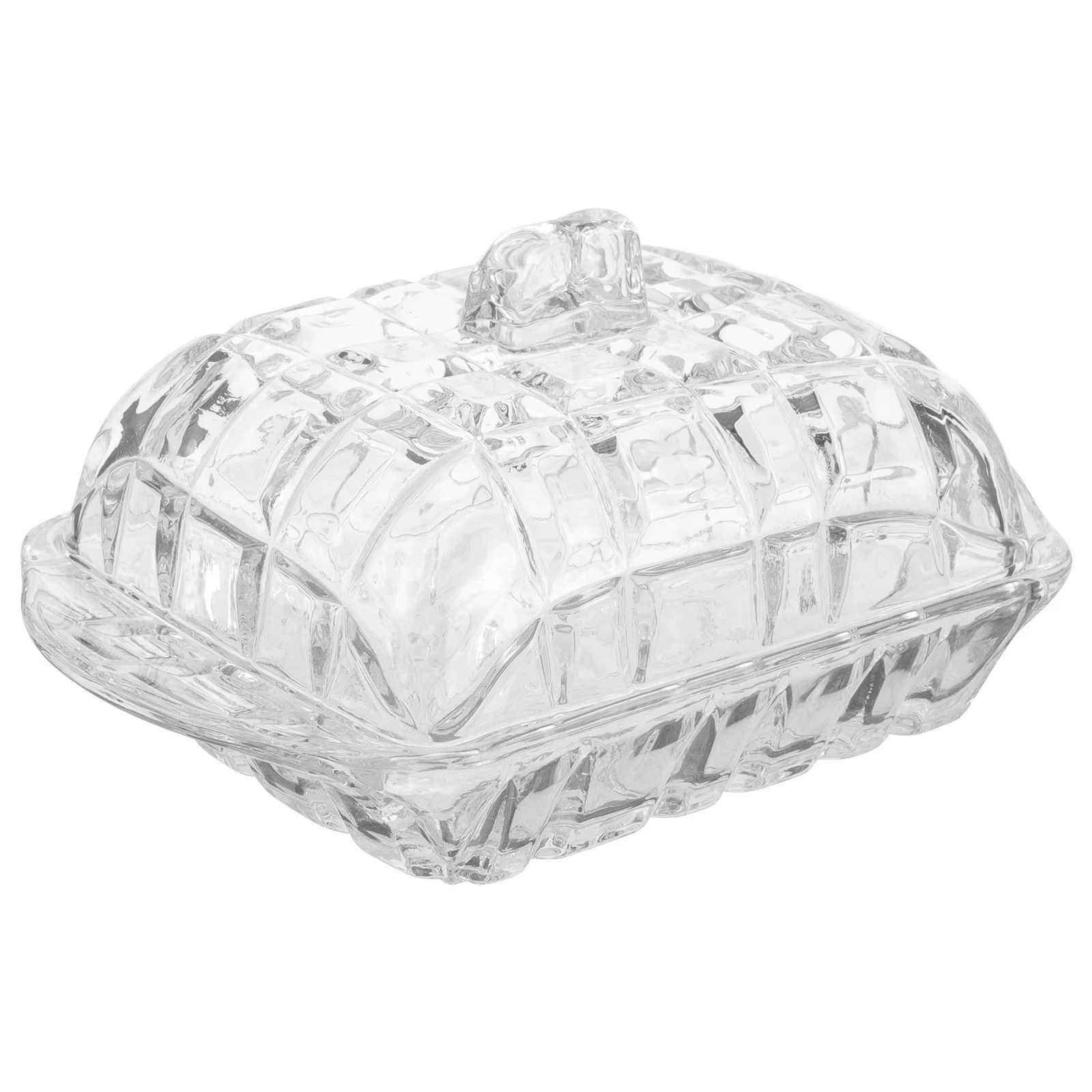 

Glass Dessert Plate with Lid Reusable Clear Snack Display Elegant Japanese Design for Fruits Pastries Home Party Decor