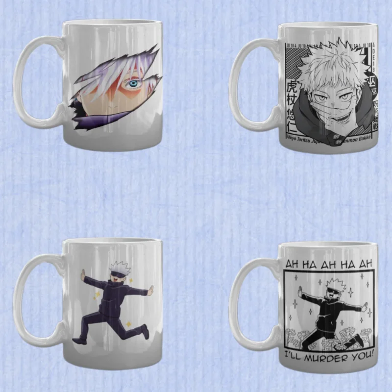 330Ml Ceramic Mug for Jujutsu Kaisen Yuji Itadori  Anime Peripheral Pattern Tea Water Cup Ceramic Breakfast Coffee Cup Present