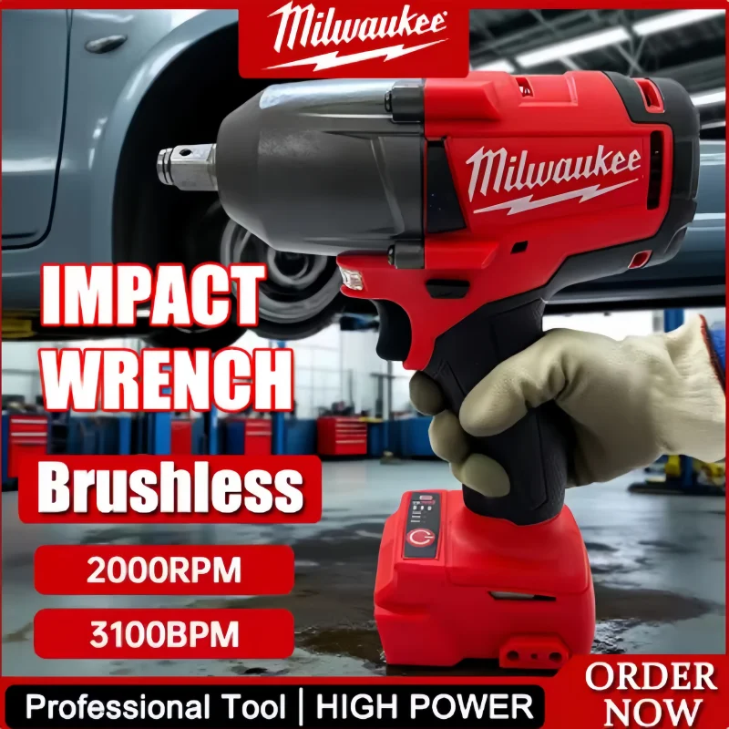 

Milwaukee 1600NM Cordless Electric WrenchLarge Torque Brushless Impact Wrench Car Truck Repair special tool for 18V Battery pin
