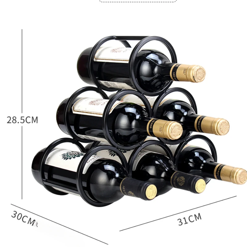 Fashion Style Multi Red Wine Bottle Iron Art Rack Ornaments Home Decoration Wine Sets Racks Creative Cabinet Decoration CS40