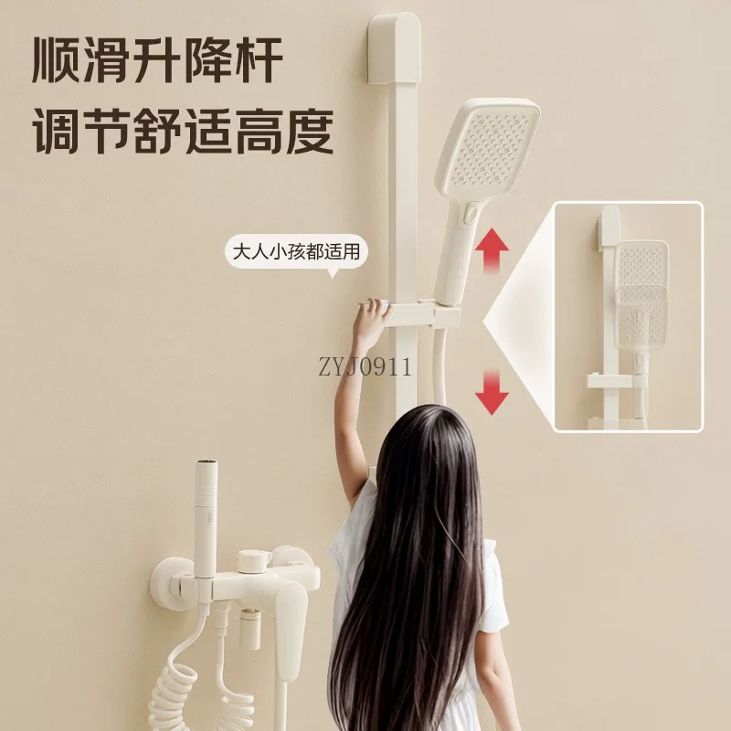 Creme Wind Weiß Dusche Dusche Set Haushalt Badezimmer Einfache Dach Spray Split Badezimmer Dusche